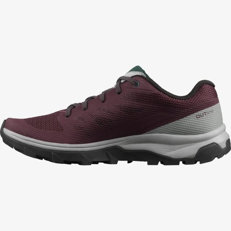 Tenis Senderismo Salomon Outline Mujer Vino | MX RGIW367